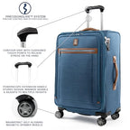 Platinum Elite Checked Luggage Spinner (Checked-Medium 25-Inch / Coastal Blue)