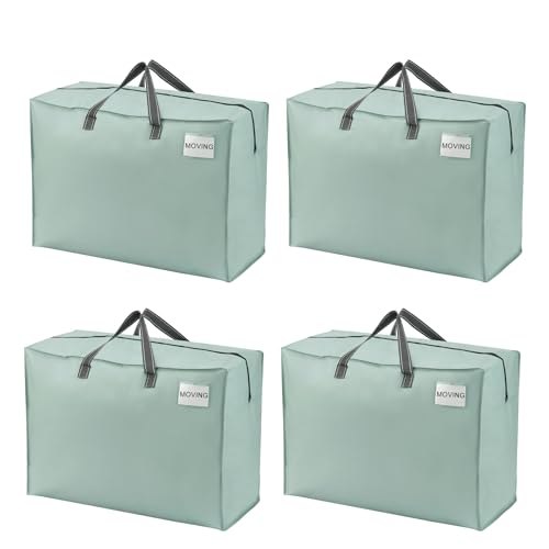 Heavy Duty Moving Bags (Light Green / 27 Gallon-4 Pack)