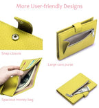 RFID Blocking Travel Wallet for Women (Lemon Yellow)