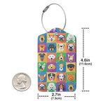 2 Pack Luggage Tags for suitcases Funny Cute Color Dog Luggage Tag (Dog)