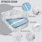 8 Set Packing Cubes for Travel Essentials (14 White Marble)