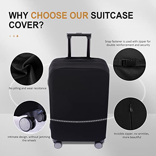 Travel Luggage Cover (Black / 32-33 inch)