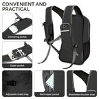 15L Small Hiking Backpack for Men Women Lightweight Packable Backpack Foldable Casual Daypack for Camping Travel Outdoor (Black)