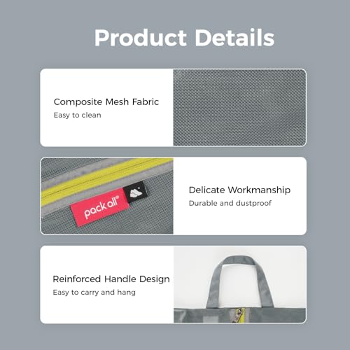 Shoe Bag for Travel (Grey / 1 Pack)