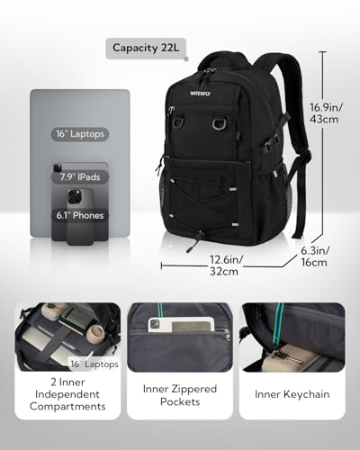 Travel Hiking Casual Backpack (Black)