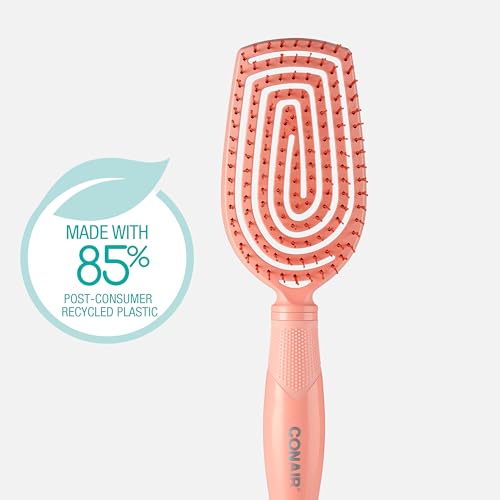 Hair Brush Scalp Care Detangling (1 Count (Pack of 1) / Coral Pink)