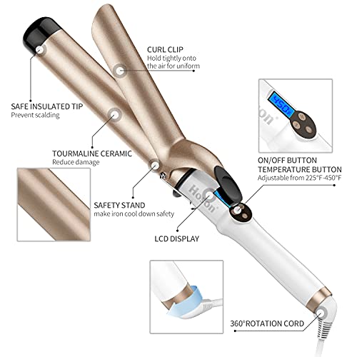 1 1 2 Inch Curling Iron Large Barrel 1.5 Inch Ceramic Long Barrel (1 1/2 Inch)