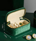 Travel Jewelry Case (Mini-Emerald Green / Small Rectangle)
