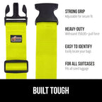 Heavy Duty Luggage Straps for Suitcase (Yellow)