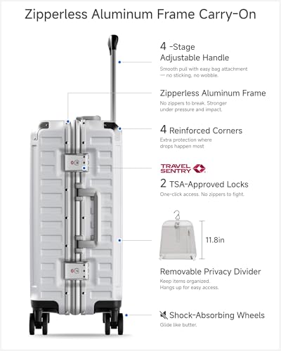 3 Piece Zipperless Luggage Set (Silver Ivory / 3 Piece Set (20/24/28))