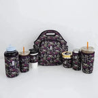 LunchTote Zippered Bag Insulated Neoprene Caddy (After Dark / X-Large 6.5 Quart Lunch Tote)