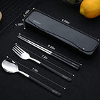 Travel Utensils with Case (Black)