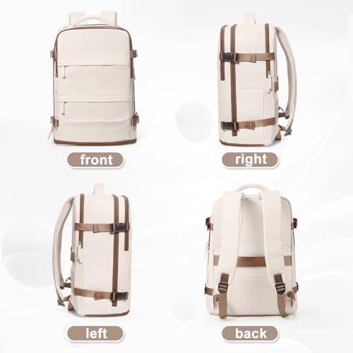 Large Travel Backpack For Women Men (30l / Beige Brown)