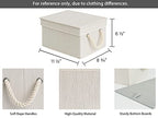 Storage Bins with Lids (Slub White / Small)