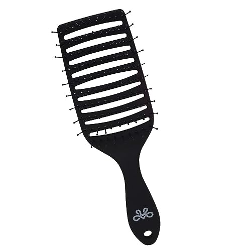Women's & Men's Wet & Dry Detangler Brush For Styling Wigs & Curly (Gentle Brush / Black)