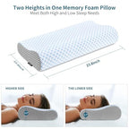 Cervical Pillow for Neck Pain Relief (Blue & Grey)