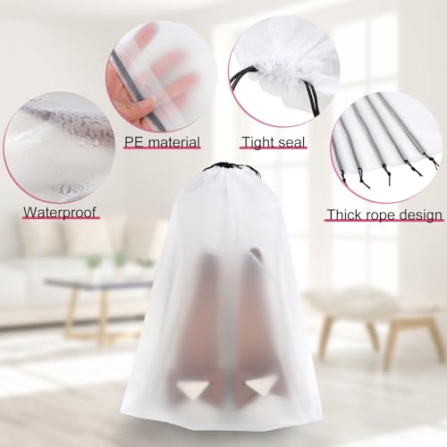 18 Pack Shoe Bags (White)