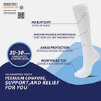8 Pairs Compression Socks for Men & Women 20 (Large-X-Large / 06-8 Pairs-white-new)