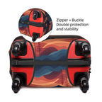 Sunset Mountain Scenery Luggage Cover Washable Suitcase Protector (X Large / Italy Sunset Mountain Scenery)