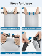 Waterproof Dry Bag Backpack with Emergency Whistle (10L / Light Grey)