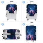 City Night Luggage Cover Washable Suitcase Protector Anti (City Night / L(28-30inch suitcase))