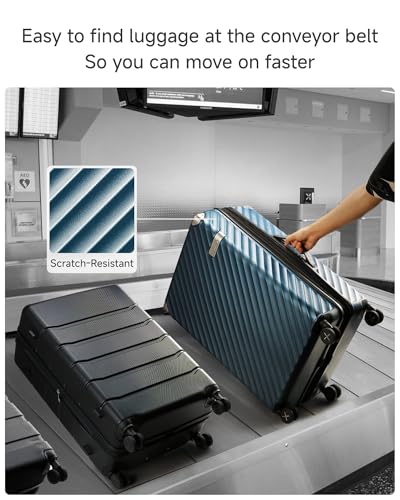 3 Piece Luggage Set (3-Piece Set (20/24/28) / Charcoal Metallic)