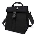 Insulated Lunch Bag Rolltop Lunch Box (Black)