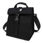 Insulated Lunch Bag Rolltop Lunch Box (Black)