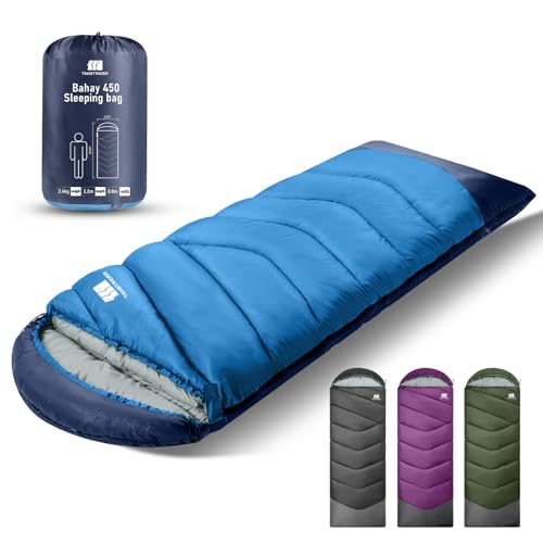 Cold Weather Sleeping Bags for Adults (Blue-5.3lb)
