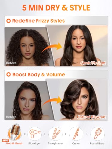 Hair Mini Blow Dryer Brush (Mini)