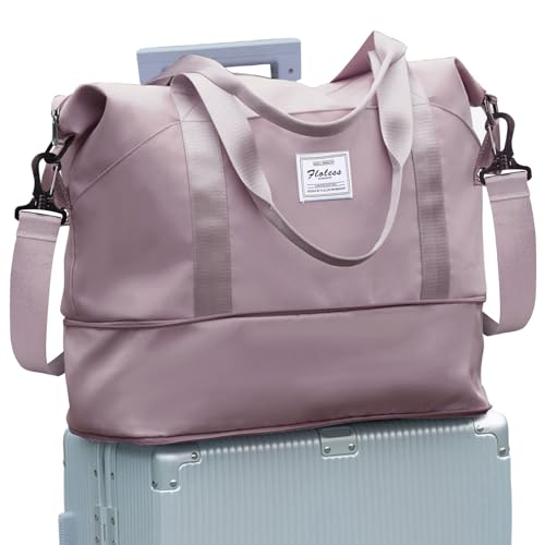 Large Travel Duffle Bag Carry On Weekender Bags for Women Men 18x14x8 Gym (A85-pinkpurple / X-large)