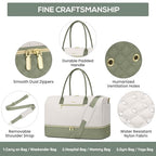 Travel Weekender Duffle Bags for Women (52-Beige Green / Large)