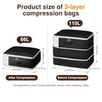 4 Pack Compression Storage Bags (110L-4 Pack / Black)