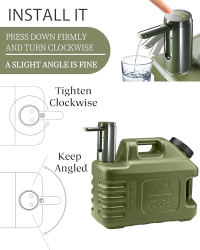 3.5 Gallon Water Jug with Rechargeable Touch Pump (Green Pump / 3.5 Gal)