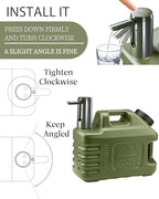 3.5 Gallon Water Jug with Rechargeable Touch Pump (Green Pump / 3.5 Gal)
