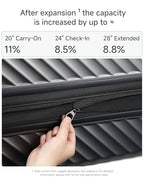 3 Piece Luggage Set (3-Piece Set (20/24/28) / Charcoal Metallic)