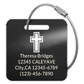 5Pack) Custom Personalized Luggage Tags-Customized Unique tag for Suitcase Backpack Travel,Bags (Black(2×2) Cross) (Black(2×2)cross)