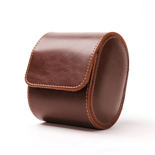 Longjet Watch Roll Travel Case for Men Portable Watches Organizer Box (Brown)