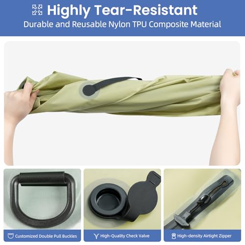 TPU Vacuum Bag for Travel (Green / Large)