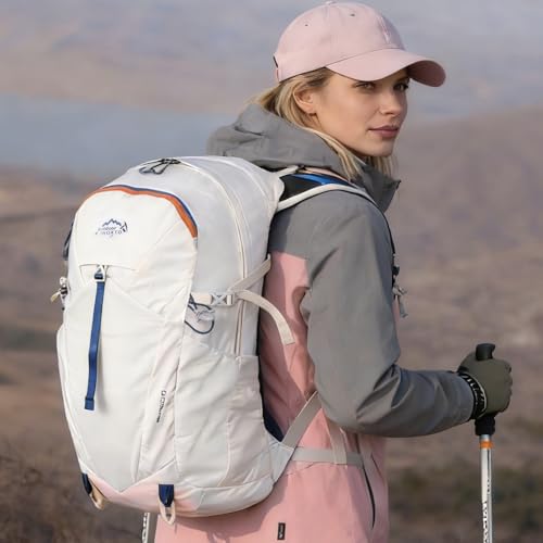 Hiking Hydration Backpack with 2L (Off-white-3L Water Bladder)