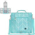 Extra Large Toiletry Bag Travel Bag for Women Men (Extra Large (12x6x12.5) / Teal Chevron)