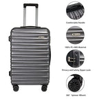 Luggage Sets 3 Piece (20/24/28 / 5pcs Metallic Grey)