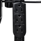 BYOOTIQUE 5 Hole Tabletop Blow Dryer Hair Iron Holder with 3 Outlets Salon (1 Count (Pack of 1))