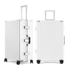 22 Inch Medium Checked Zipperless Luggage Hardshell Suitcases White (white / 22 Inch Checked Luggage)