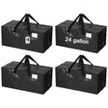 4 Pcs 24 Gallon Extra Large Moving Bags Heavy Duty Storage Bag (24 Gallon / Black)
