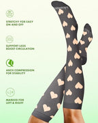 Bamboo Viscose Compression Socks for Women Men (Sweet Themed / Small-Medium)
