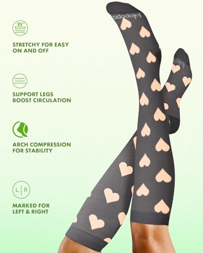 Bamboo Viscose Compression Socks for Women Men (Sweet Themed / Small-Medium)