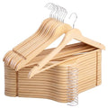 Wooden Coat Hangers (0.5"T (30 pack) / Natural Wood Color)