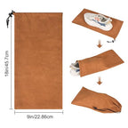 8 Pcs Single Shoe Bags for Travel with Drawstring (Brown)