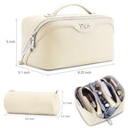 Travel Makeup Bag Organizer Cosmetic Bag (04-B-White)